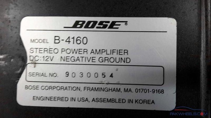 BOSE 4 Channel Amplifier - Car Parts - PakWheels Forums