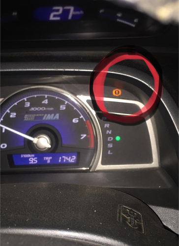 Honda Civic IMA hybrid Shown Multiple Hand Break lights in dash board ...