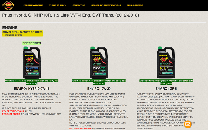 Help to choose between brands in 0W-20 engine oil for Toyota Aqua ...