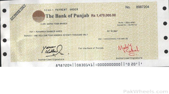 bank check draft Fake & Forums Order PakWheels   Fraud Alerts  Pay Theft