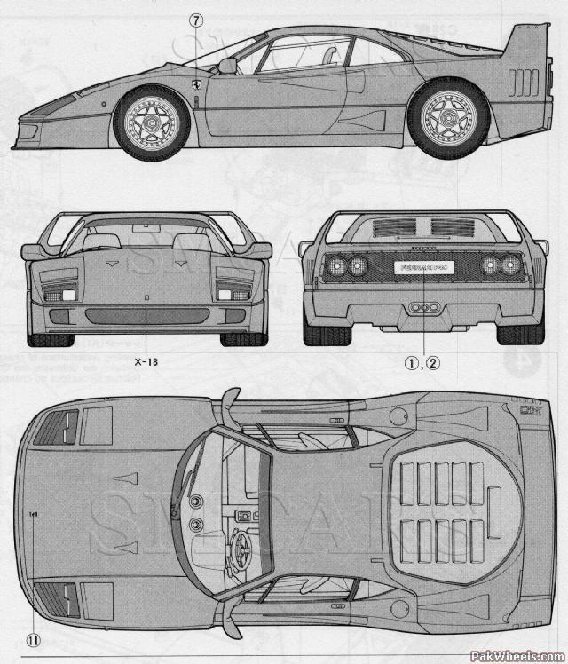Чертежи феррари тестаросса - 98 фото