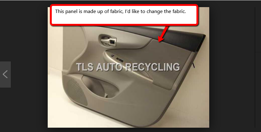 Corolla store door panel