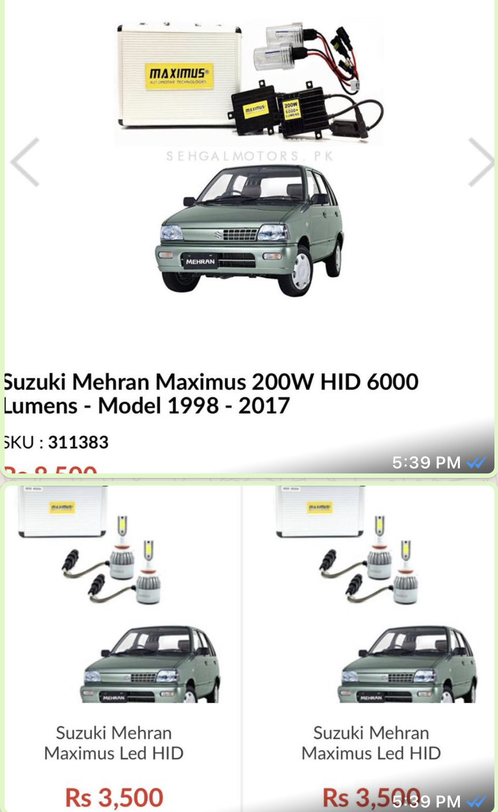 hid lights for mehran car